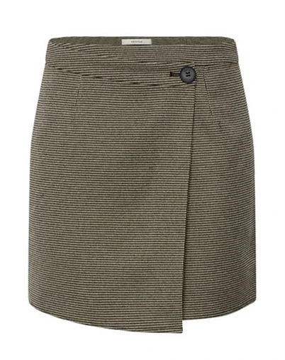 Gestuz - GZCasia Nederdel - Black and white houndstooth